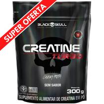 Creatina Monohidratada Creatine Turbo Black Skull Energia Força Ganho de Massa Muscular