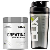 Creatina Monohidratada Dux Nutrition 100% Pura Pote 300g Sem Sabor + Coqueteleira Dux 800ml