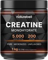 Creatina monohidratada em pó NatureBell 1000 g (2,2 libras)