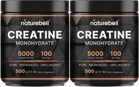 Creatina monohidratada em pó NatureBell 500g (pacote com 2)