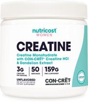 Creatina monohidratada em pó Nutricost 150g, 50 porções