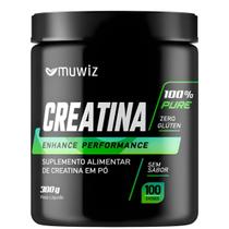 Creatina Monohidratada Muwiz Enhance Performance em Pó 300g Força, Energia e Recuperação Muscular 100 doses