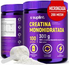 Creatina Monohidratada Pura 300g Suplemento Alimentar em Pó 100 Porções de 3g Creatina 100 Pura para Musculação, Exercício Funcional e Academia Sem Sabor,