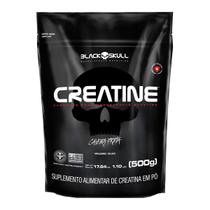 Creatina Monohidratada Pura 500g Refil Caveira Preta Black Skull