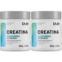 Creatina Monohidratada Pura DUX 300g Original Alta Performance Ganho de Força e Massa - 2 Unidades