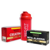 Creatina Monohidratada Sachê 90g Beta-Alanina Sachê 90g - 100% Pura Importada - Red Fit Nutrition