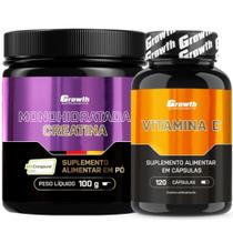 Creatina Pura 100g Creapure + Vitamina C 120 Caps Growth Creatina Pura 100g Creapure + Vitamina C 120 Caps Growth