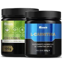 Creatina Pura 100g Monohidratada + L-Carnitina 200g Growth Creatina Pura 100g Monohidratada + L-Carnitina 200g Growth