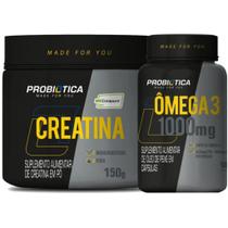 Creatina Pura 150g Creapure + Omega 3 100 Caps Probiótica