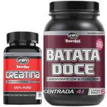 Creatina Pura 180 Cáps 720Mg + Batata Doce Em Pó 1Kg - Unilife