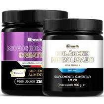 Creatina Pura 250g Creapure + Colágeno em Pó 150g Growth Creatina Pura 250g Creapure + Colágeno em Pó 150g Growth