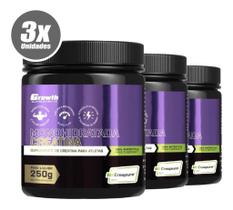 Creatina Pura 250g Creapure Growth Supplements Kit 3 Potes
