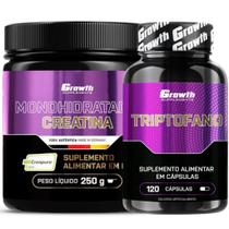 Creatina Pura 250g Creapure + Triptofano 120 Caps Growth