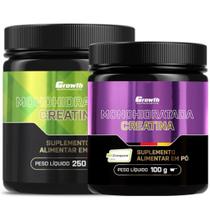 Creatina Pura 250g Monohidratada + Creatina 100g Creapure Growth