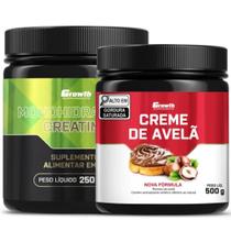 Creatina Pura 250g Monohidratada + Creme Avelã 500g Growth