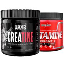 Creatina Pura 300g Darkness + Glutamina 150g Integralmedica
