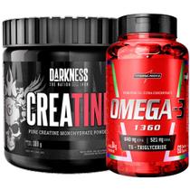 Creatina Pura 300g Darkness + Omega 3 60 Caps Integralmedica