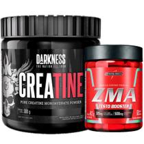 Creatina Pura 300g Darkness + Zma 60 Caps Integralmedica