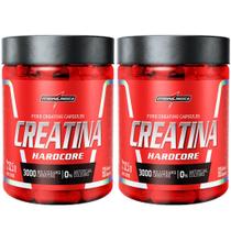 Creatina Pura 60 Caps Hardcore Integralmedica Kit 2 Potes