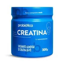 Creatina Pura Monohidratada Pote 300g Suplemento em Pó Sem Sabor Probiótica Creatina Pura Monohidratada Pote 300g Suplemento em Pó Sem Sabor Probiótica
