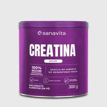 Creatina Sanavita 300g 100 Pura Monohidratada Sem Açúcar Neutra Zero Carbo