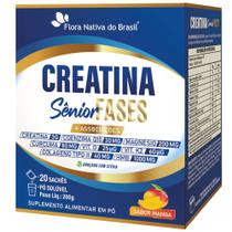 Creatina Sênior Fases (Colágeno Tipo 2, Vit D3+K2, Magnésio, Q10, HMB e Cúrcuma) 20 sachês - Flora Nativa