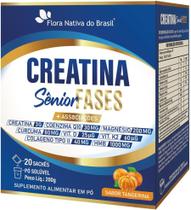 Creatina Sênior Fases (Colágeno Tipo 2, Vit D3+K2, Magnésio, Q10, HMB e Cúrcuma) Flora Nativa Tangerina 20 sachês Creatina Sênior Fases (Colágeno Tipo 2, Vit D3+K2, Magnésio, Q10, HMB e Cúrcuma) Flora Nativa Tangerina 20 sachês
