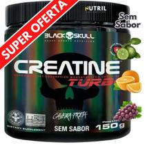 Creatina Turbo Black Skull 150G Creatine Monohidratada Turbo Caveira Preta