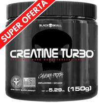 Creatina Turbo Black Skull 150g Creatine Monohidratada Turbo Caveira Preta