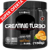 Creatina Turbo Black Skull 150g Creatine Monohidratada Turbo Caveira Preta