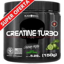 Creatina Turbo Black Skull 150g Creatine Monohidratada Turbo Caveira Preta