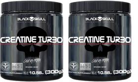 Creatina Turbo Black Skull 600g (Kit 2 Potes) - Envio imediato
