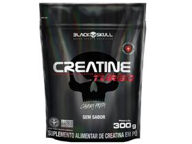Creatina Turbo Black Skull Caveira Preta Sem Sabor Pote 300g Creatina Turbo Black Skull Caveira Preta Sem Sabor Pote 300g