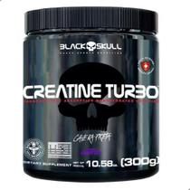 Creatina Turbo Hardcore Pura Monohidratada 300g Black Skull