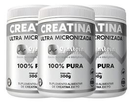 Creatina Ultra Micronizada Pura 300g Einstein Nutrition c/3 Creatina Ultra Micronizada Pura 300g Einstein Nutrition c/3
