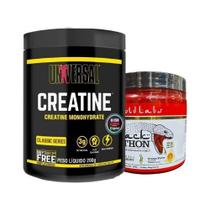 Creatina Universal 200g + Pré Treino Black Python