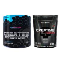 Creatine Monohydrate - Creatina - 300G - Under Labz + Creatina Turbo - Refil - 300g - Black Skull