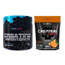 Creatine Monohydrate - Creatina - 300G - Under Labz + Creatina Turbo - Refil - 300g - Black Skull