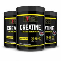Creatine Monohydrate Universal Nutrition 300g Kit com 3x Creatine Monohydrate Universal Nutrition 300g Kit com 3x