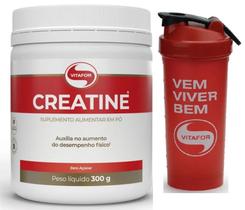 Creatine Pote 300g Vitafor Creatina Monohidratada Com Coqueteleira