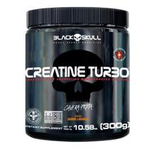 Creatine Turbo 300g Black Skull Laranja - Força Muscular