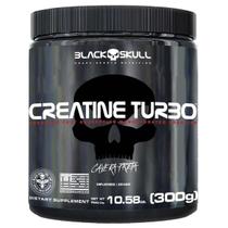 Creatine Turbo Suplemento Alimentar Black Skull 300g Caveira Preta Creatina Monohidratada Sem Sabor - 04010098