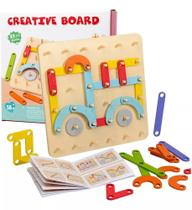 Creative Board Brinquedo Montessori De Madeira Educa Kids