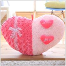 Creative Pink Coração Forma Pelúcia Brinquedos Almofada Home Decoração