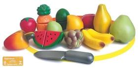 Crec Crec Feirinha Organica Frutas Big Star Cesta com Frutinhas com tiras autocolantes para Cortar Brinquedo