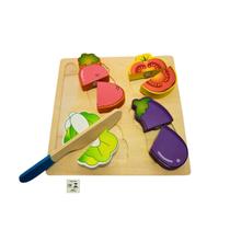 Crec Crec MDF 6 Pecas Toymix Horta Alimentos com Faca e tiras autocolantes para Montar e Encaixar Crec Crec MDF 6 Pecas Toymix Horta Alimentos com Faca e tiras autocolantes para Montar e Encaixar