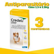 Credeli 56,25mg (Caes de 1,3 a 2,5Kg) Antipulgas e Carrapatos Elanco 3 comprimido