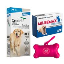 Credeli 900mg 3 Comprimidos + Milbemax 5 a 25kg Com Brinde Credeli 900mg 3 Comprimidos + Milbemax 5 a 25kg Com Brinde