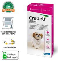 Credeli Antipulgas E Carrpatos Para Cães De 2,5 A 5,5 Kg Com 3 Comp De112,5 Mg - Elanco Saúde Animal