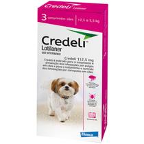 Credeli Elanco 112,5 mg para Cães de 2,5 a 5,5 Kg - 3 Comprimidos Credeli Elanco 112,5 mg para Cães de 2,5 a 5,5 Kg - 3 Comprimidos